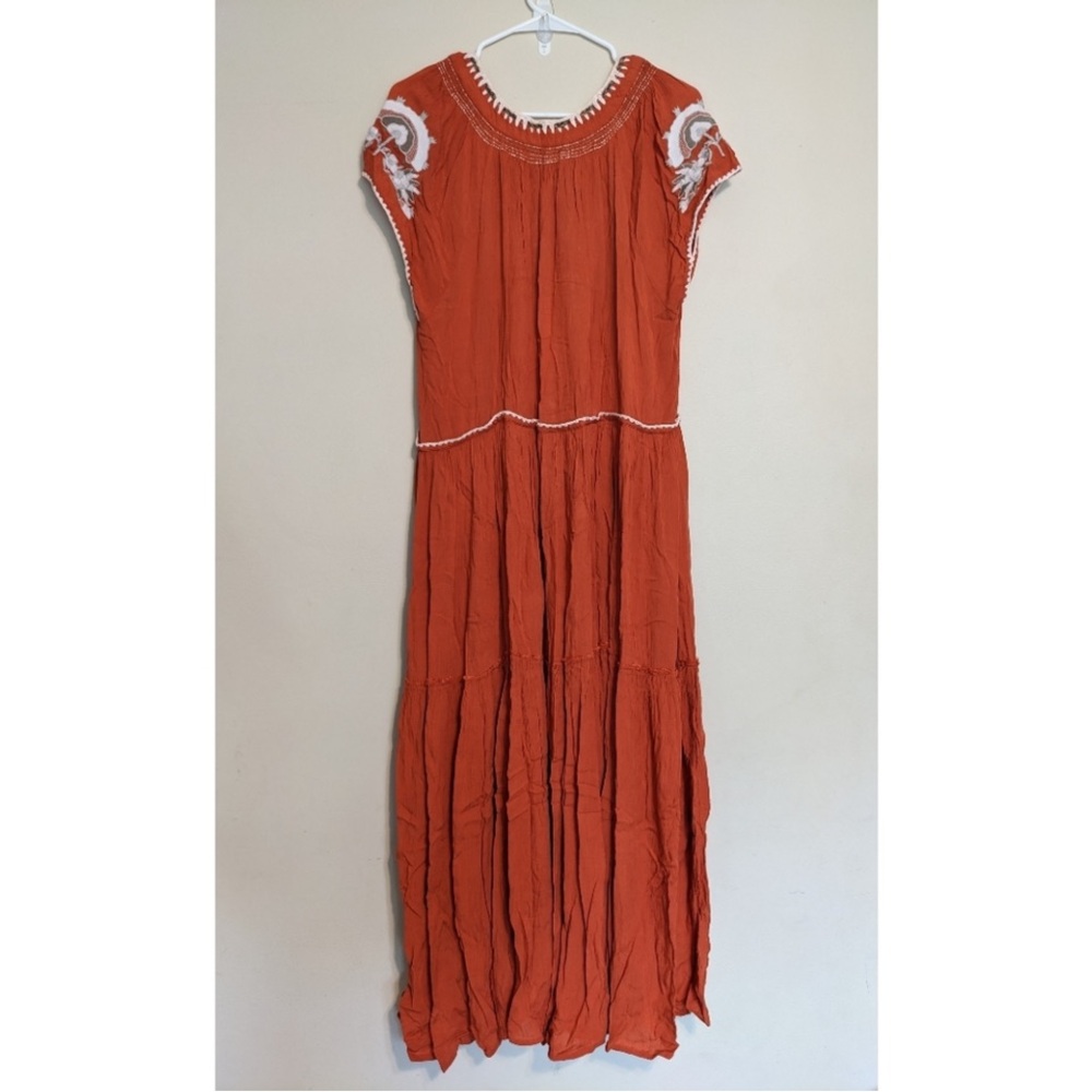 Free People Red Embroidered Maxi Dress - Picture 8 of 11